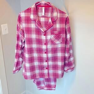 PJ SET Gilligan & O’Malley XL Pink & White Plaid EUC